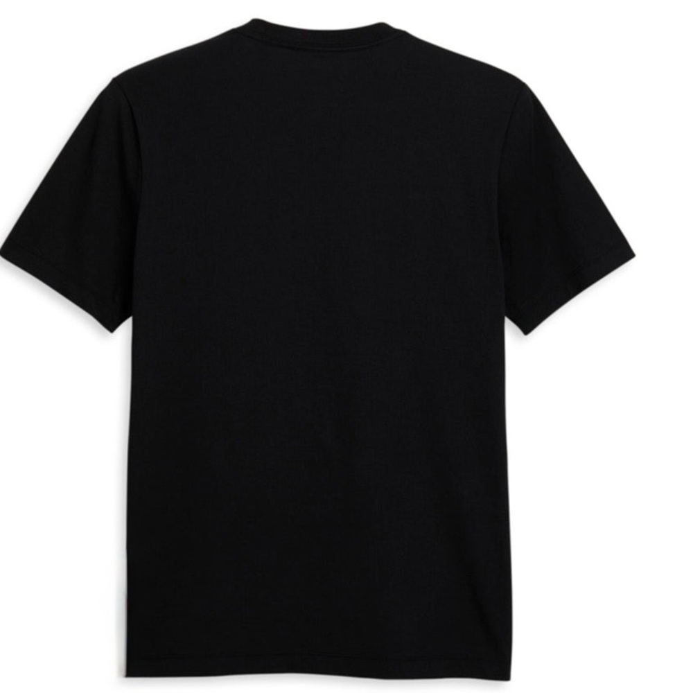 Puma Men’s Black Pocket Tee White Logo Crew Neck T-Shirt Size Large 100% Cotton - Picture 3 of 8